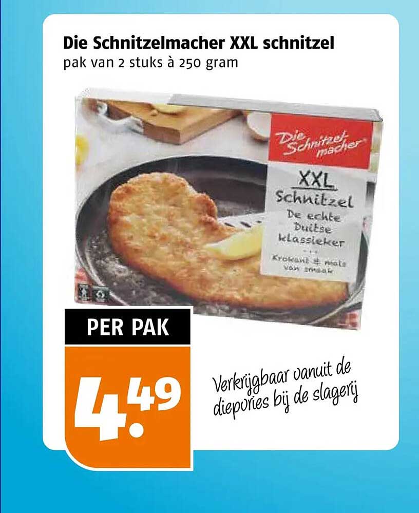 Die Schnitzelmacher XXL schnitzel pak van 2 stuks à 250 gram
