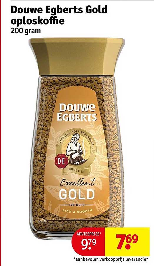Douwe Egberts Gold oploskoffie 200 gram