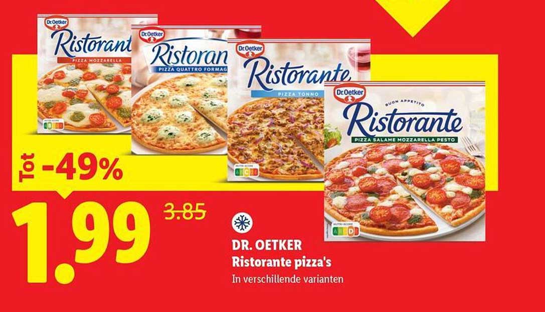 DR. OETKER Ristorante pizza's In verschillende varianten Tot -49%