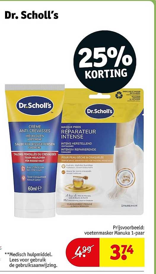 Dr. Scholl's 25% korting