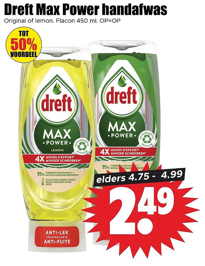 Dreft Max Power handafwas