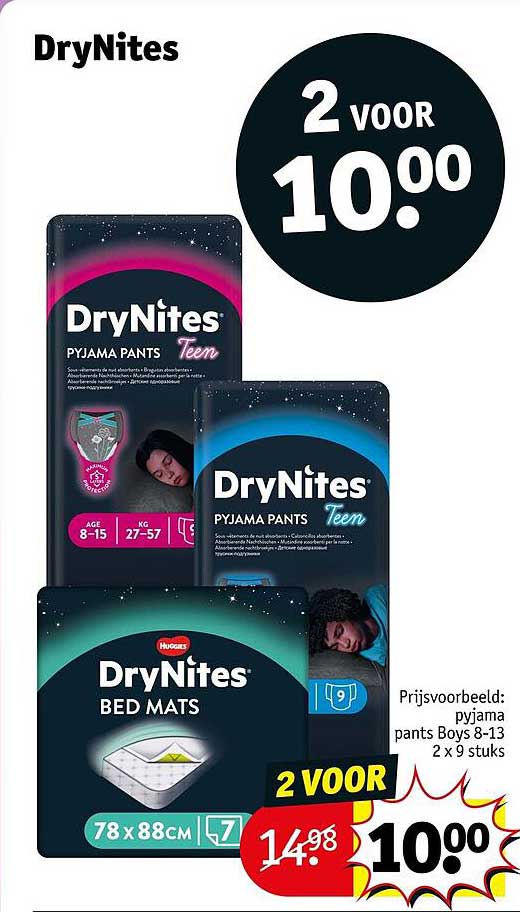DryNites 2 voor 10.00