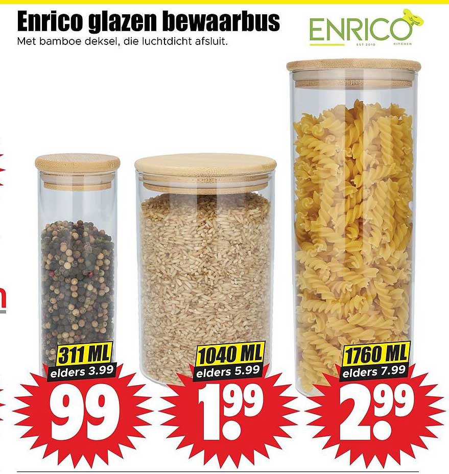 Enrico glazen bewaarbus