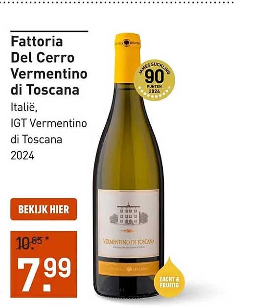 Fattoria Del Cerro Vermentino di Toscana Italië, IGT Vermentino di Toscana 2024