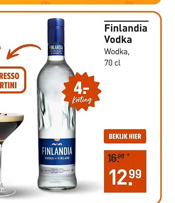 Finlandia Vodka, Vodka, 70 cl