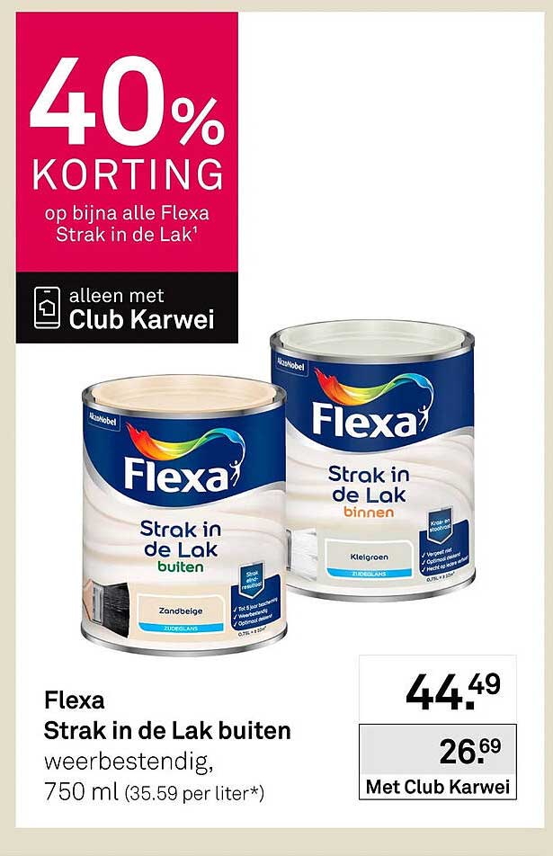 Flexa Strak in de Lak buiten weerbestendig, 750 ml