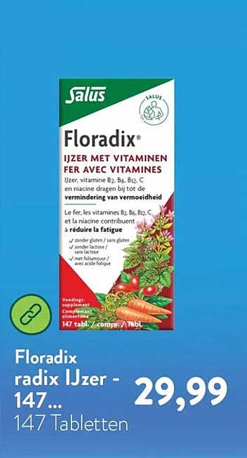 Floradix radix IJzer - 147 ... 147 Tabletten