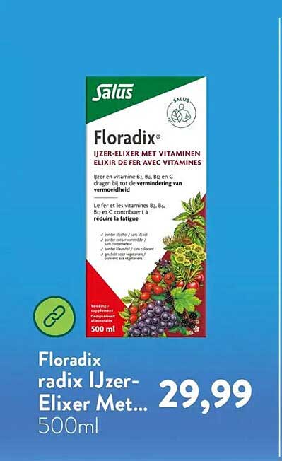 Floradix radix IJzer-Elixer Met... 500ml