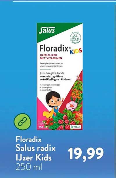 Floradix Salus radix Ijzer Kids 250 ml