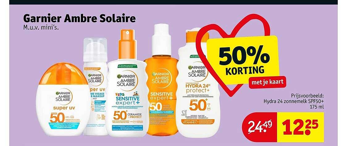 Garnier Ambre Solaire 50% KORTING met je kaart