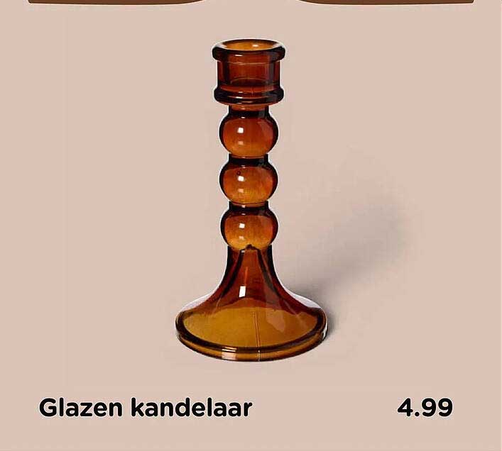 Glazen kandelaar