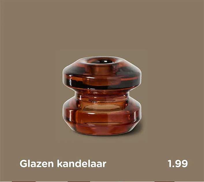 Glazen kandelaar