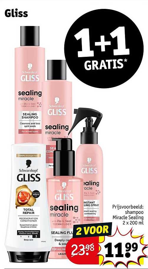 Gliss 1+1 GRATIS*