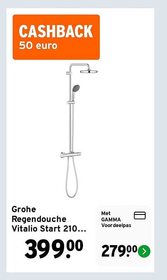 Grohe Regendouche Vitalio Start 210... CASHBACK 50 euro