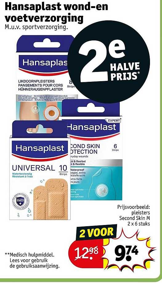 Hansaplast wond- en voetverzorging 2e halve prijs