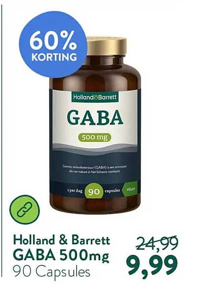 Holland & Barrett GABA 500mg 90 Capsules