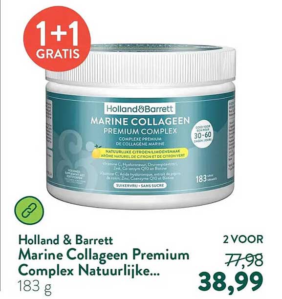 Holland & Barrett Marine Collageen Premium Complex Natuurlijke... 1+1 GRATIS