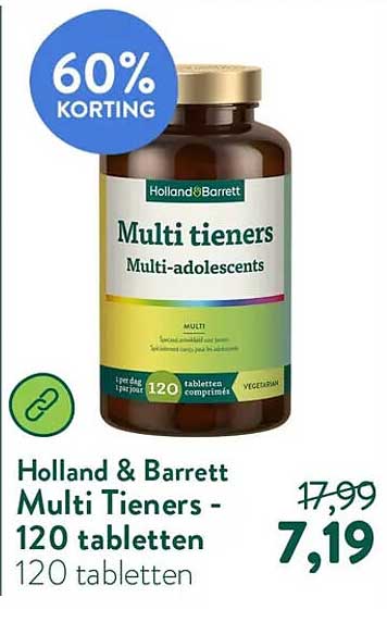 Holland & Barrett Multi Tieners - 120 tabletten