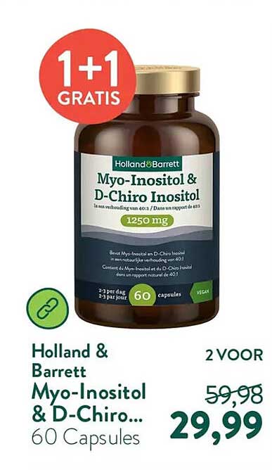 Holland & Barrett Myo-Inositol & D-Chiro... 60 Capsules 1+1 GRATIS