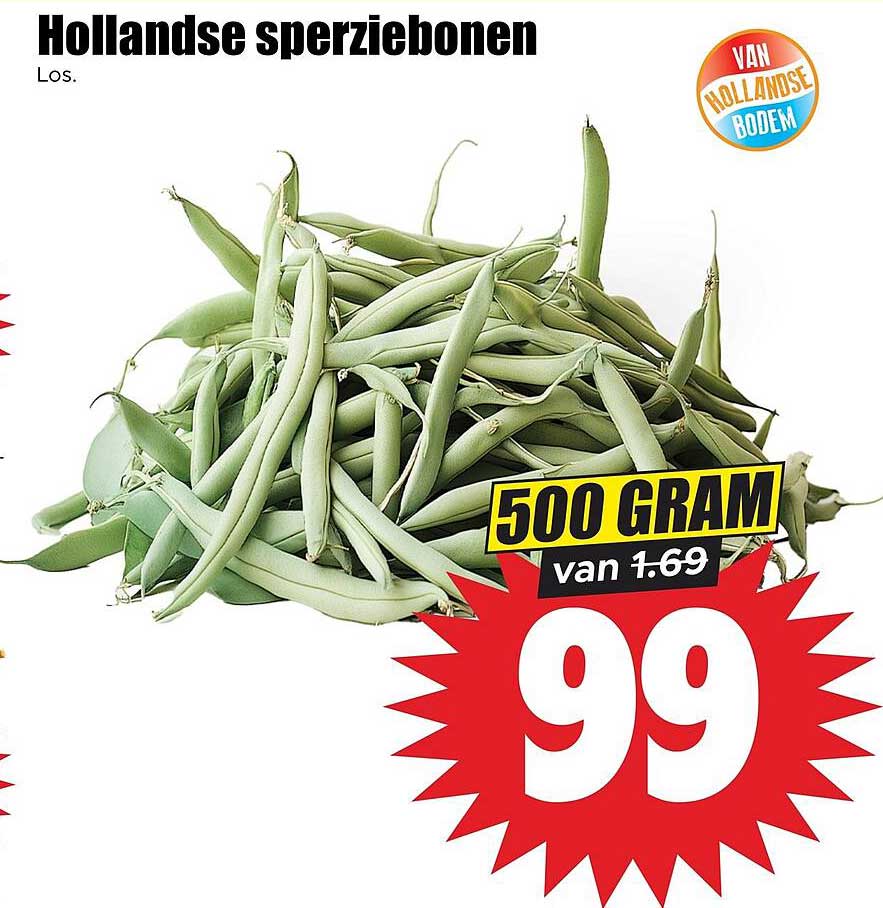 Hollandse sperziebonen Los 500 gram