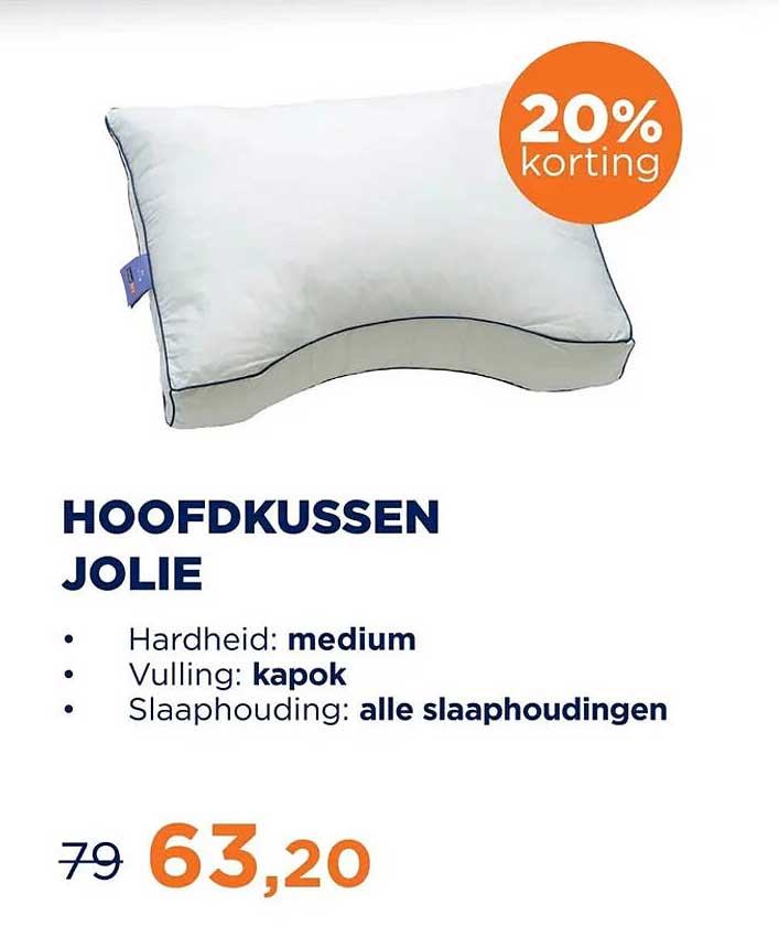 Hoofdkussen Jolie 20% korting