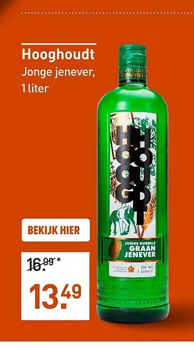 Hooghout Jonge jenever, 1 liter