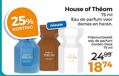 House of Théon 75 ml Eau de parfum voor dames en heren.