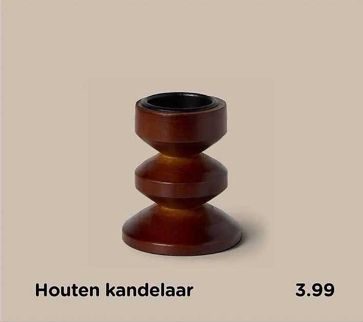 Houten kandelaar