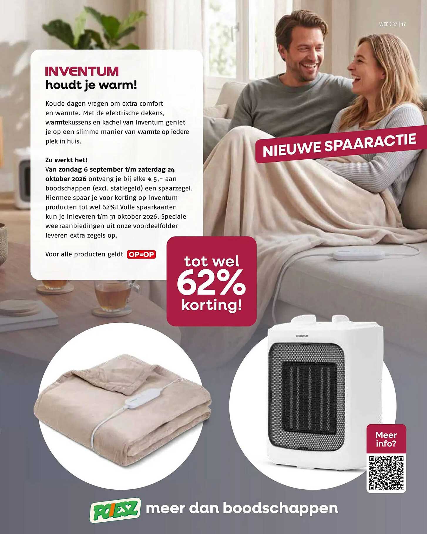 INVENTUM houdt je warm! NIEUWE SPAARACTIE tot wel 62% korting!
