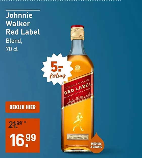 Johnnie Walker Red Label Blend, 70 cl