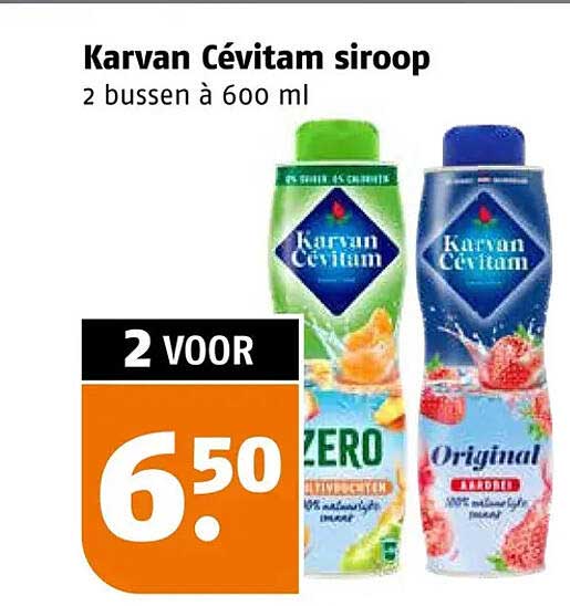 Karvan Cévitam siroop 2 bussen à 600 ml