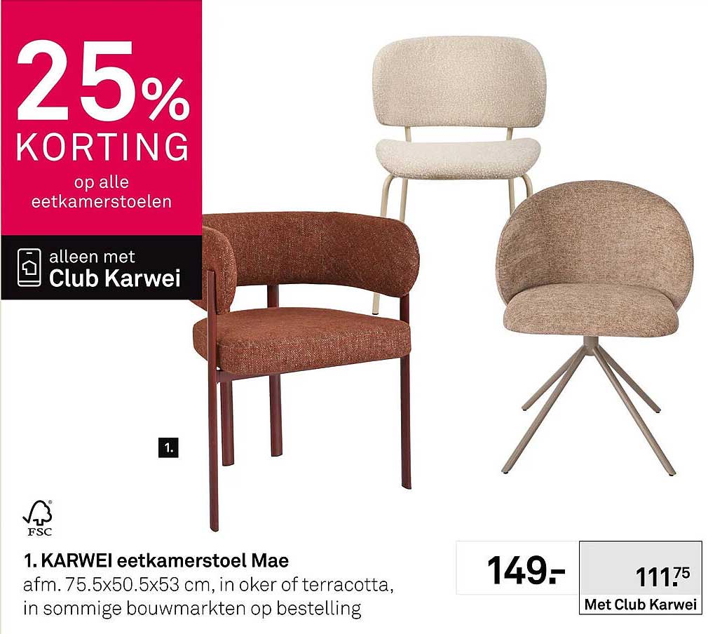KARWEI eetkamerstoel Mae