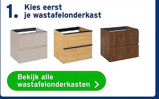 Kies eerst je wastafelonderkast