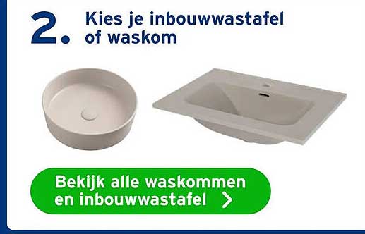 Kies je inbouwwastafel of waskom