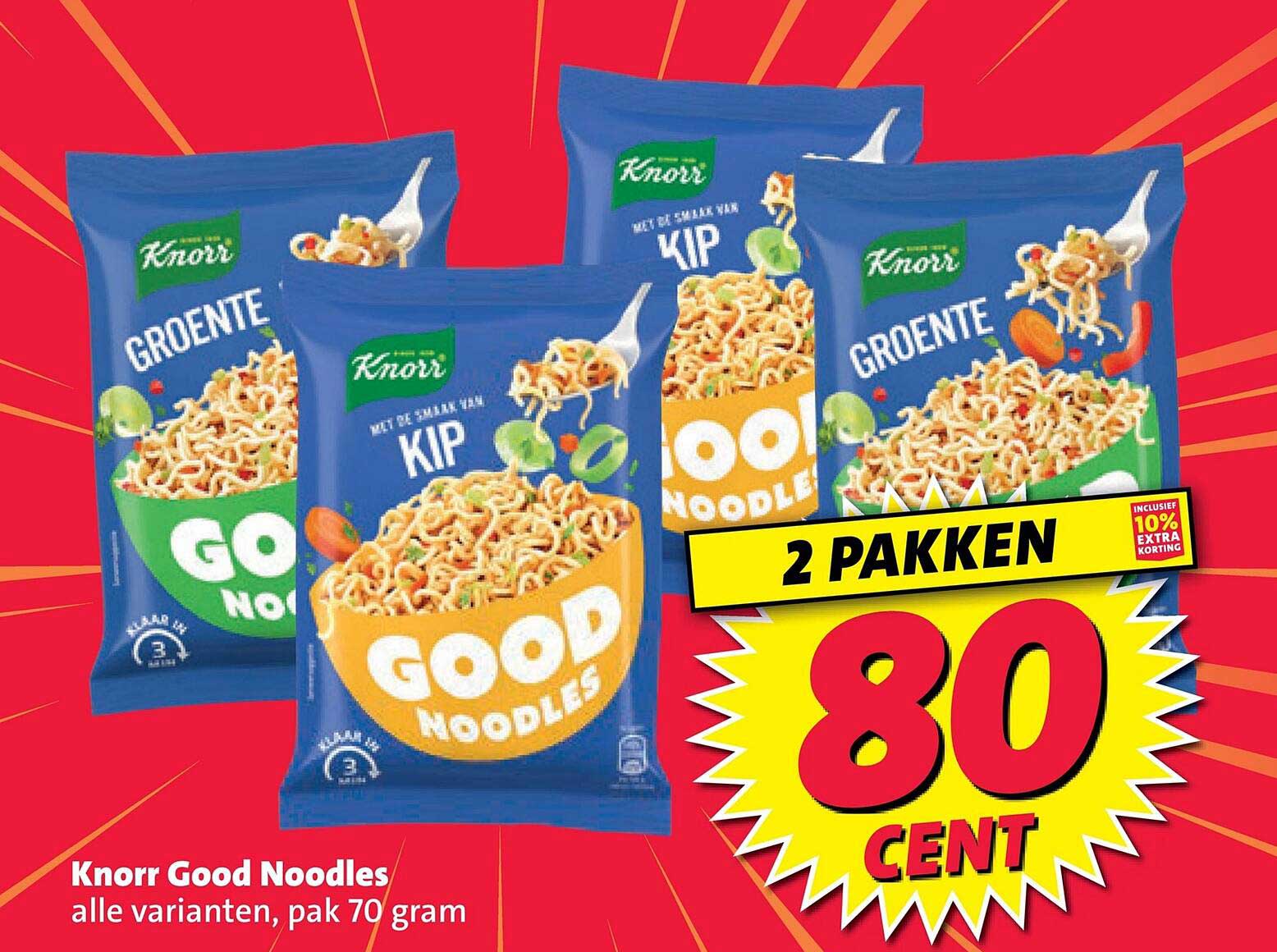 Knorr Good Noodles alle varianten, pak 70 gram 2 PAKKEN