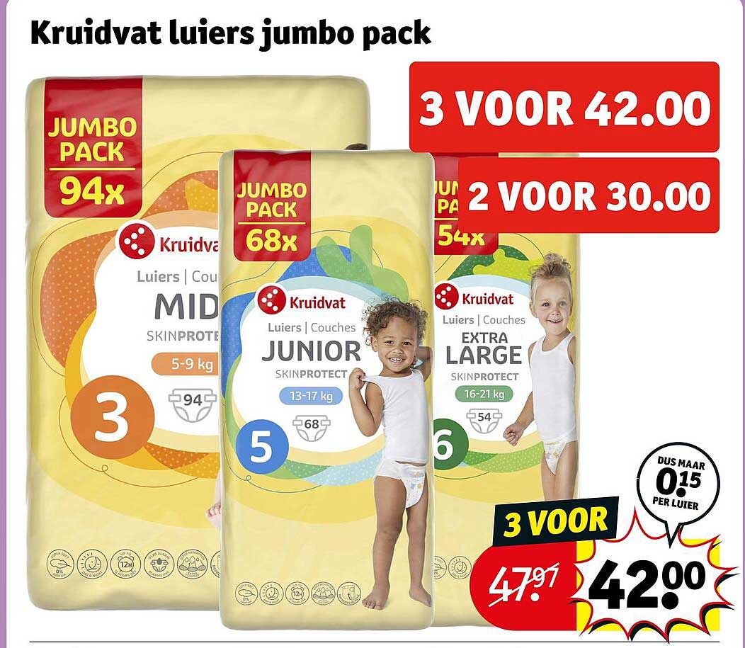 Kruidvat luiers jumbo pack