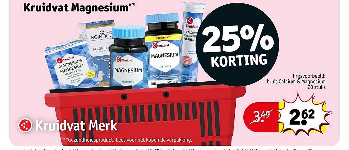 Kruidvat Magnesium** 25% korting