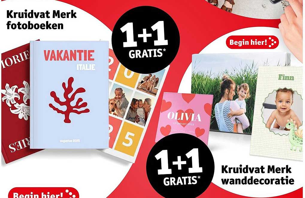 Kruidvat Merk fotoboeken 1+1 gratis*