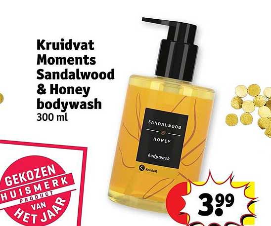 Kruidvat Moments Sandalwood & Honey bodywash 300 ml