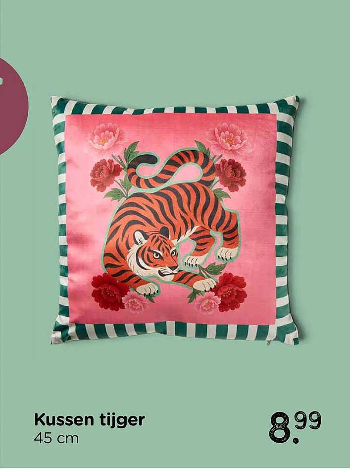 Kussen tijger 45 cm