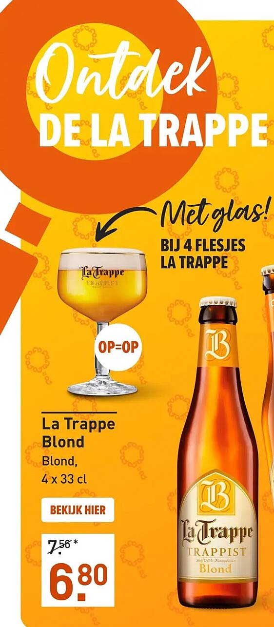 La Trappe Blond, Blond, 4 x 33 cl OP=OP