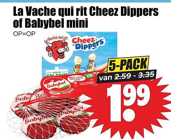 La Vache qui rit Cheez Dippers of Babybel mini