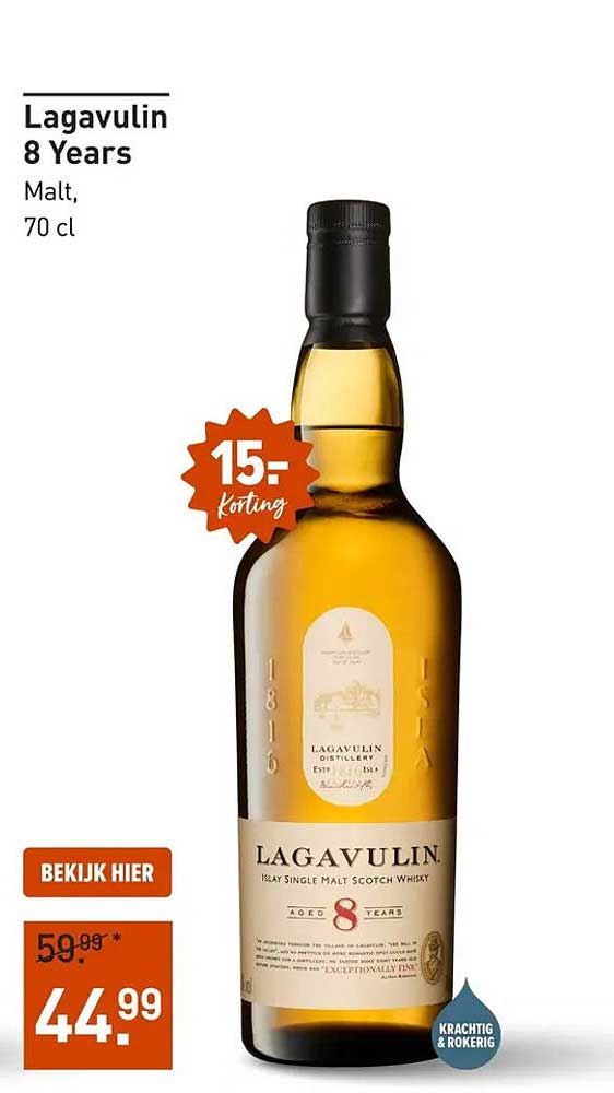 Lagavulin 8 Years Malt, 70 cl