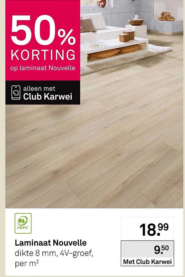 Laminaat Nouvelle 50% KORTING op laminaat Nouvelle alleen met Club Karwei