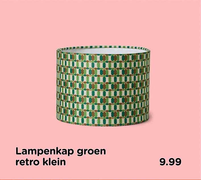 Lampenkap groen retro klein