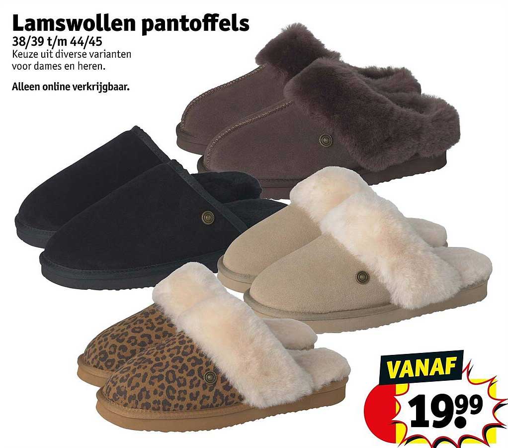 Lamswollen pantoffels