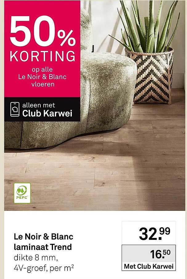 Le Noir & Blanc laminaat Trend 50% KORTING op alle Le Noir & Blanc vloeren