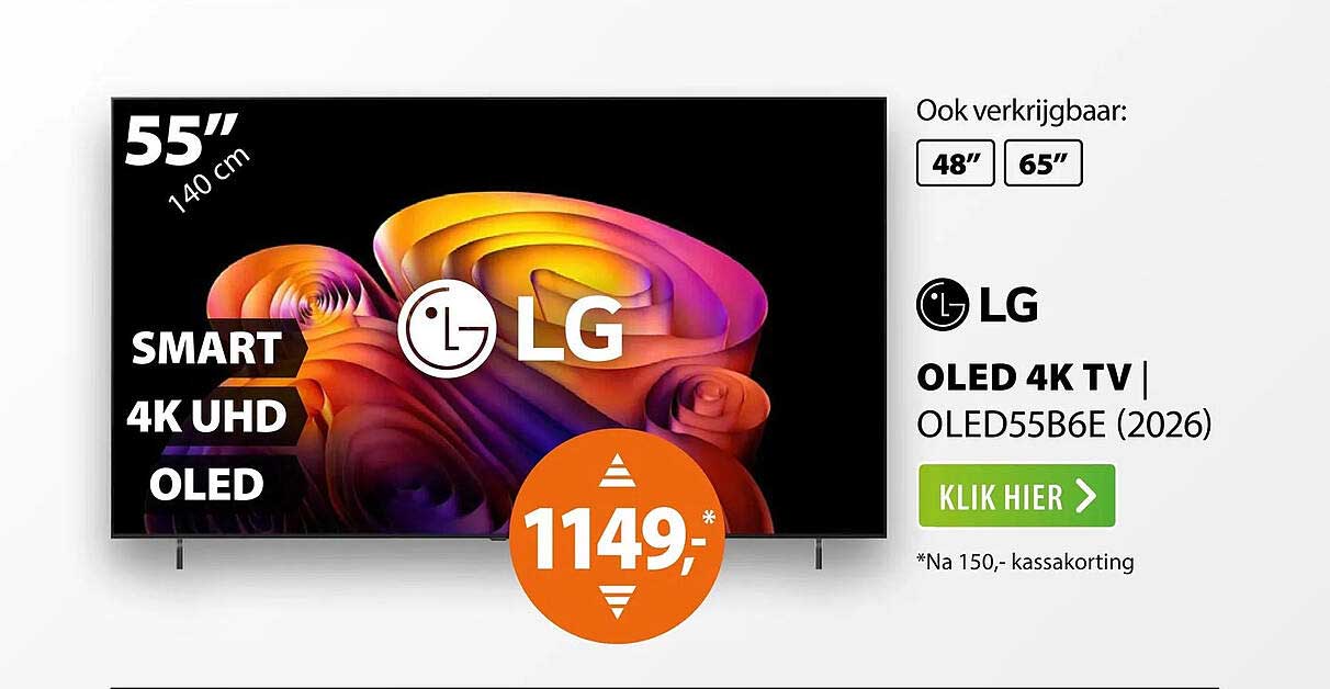 LG OLED 4K TV | OLED55B6E (2026)