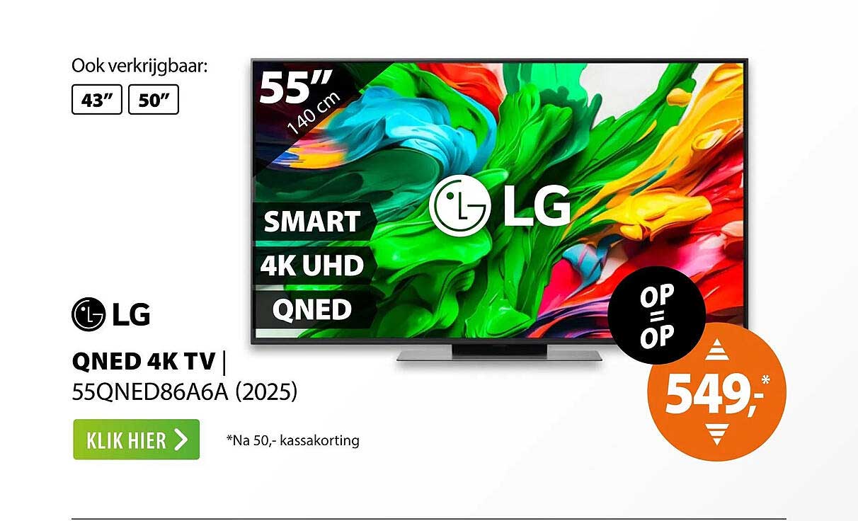 LG QNED 4K TV 55QNED86A6A (2025)