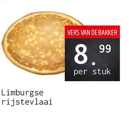 Limburgse rijstevlaai VERS VAN DE BAKKER